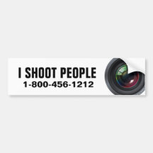 I shoot people - Professional Photographer Bumper Sticker