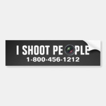 I shoot people - Professional Photographer Bumper Sticker