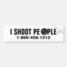 I shoot people - Professional Photographer Bumper Sticker