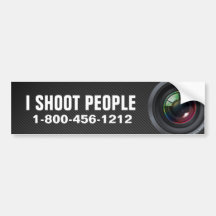 I shoot people - Professional Photographer Bumper Sticker