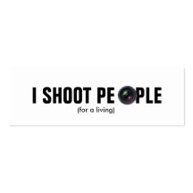 I shoot people - Professional Photographer Business Card