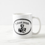 I Shoot People Retro Photographer's Camera B&W Mug
