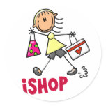 I SHOP Stick Figure T-Shirts & Gifts stickers