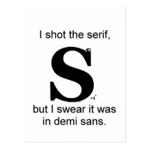I shot the serif post cards