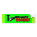 I SHOTGUN ZOMBIES bumper stickers