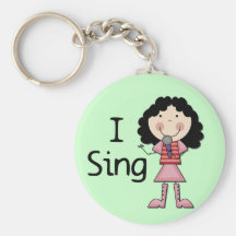 I Sing Female Tshirts and Gifts Keychain