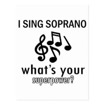 I sing Soprano Postcards
