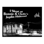 I slept at Bonnie & Clyde's Joplin Hideout Post Card