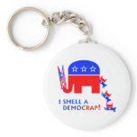I Smell A Democrap keychains