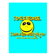 I SMILE BECAUSE...V1 POSTCARDS