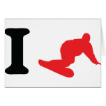 i snowaboard snowboarding icon greeting cards