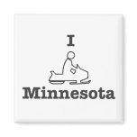 I Snowmobile Minnesota Magnets