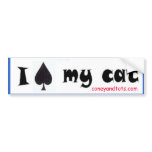 I spade my cat sticker, coneyandtots.com bumper stickers