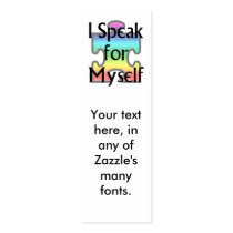 I Speak for Myself Business Card