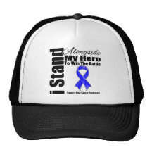 I Stand Alongside My Hero Anal Cancer Mesh Hats
