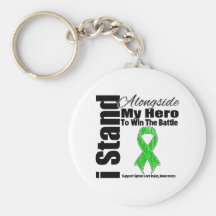 I Stand Alongside My Hero Spinal Cord Injury Keychain
