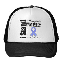 I Stand Alongside My Hero Stomach Cancer Mesh Hat