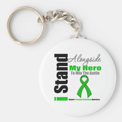 I Stand Alongside My Hero Traumatic Brain Injury Key Chains