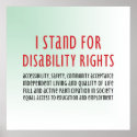 I Stand for Disability Rights posters