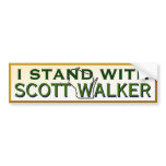 I Stand With Governor Scott Walker Bumper Stickers