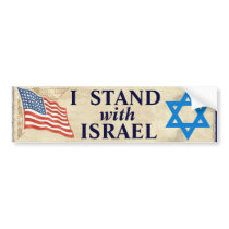 "I Stand with Israel" Bumper Sticker