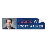 I Stand With Scott Walker  Bumper Sticker