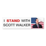 I Stand With Scott Walker Bumper Sticker