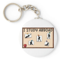 I Study Abroad Keychain