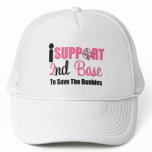 I Support 2nd Base To Save The Boobies Mesh Hat