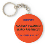 I Support, Alamosa VolunteerSearch and Rescue! Keychain