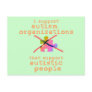 I Support Autism Organisations Postcards