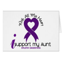 I Support My Aunt Epilepsy Greeting Card