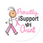 I Support My Aunt SFT (Breast Cancer) stickers
