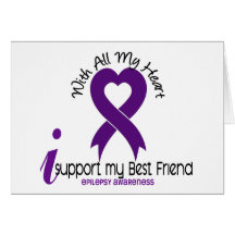 I Support My Best Friend Epilepsy Cards