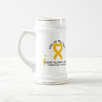 I Support My Brave Little Girl Childhood Cancer Mug