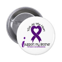 I Support My Brother Pancreatic Cancer Buttons