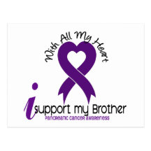 I Support My Brother Pancreatic Cancer Postcards