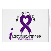 I Support My Daughter-In-Law Epilepsy Greeting Cards