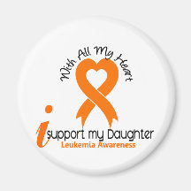 I Support My Daughter Leukaemia Refrigerator Magnet