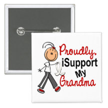 I Support My Grandma SFT (Bone / Lung Cancer) Pinback Buttons