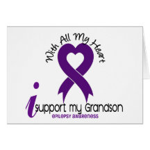 I Support My Grandson Epilepsy Cards