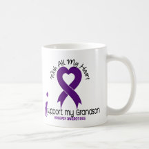 I Support My Grandson Epilepsy Coffee Mugs
