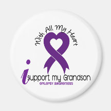 I Support My Grandson Epilepsy Refrigerator Magnet