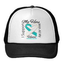 I Support My Hero - Cervical Cancer Awareness Mesh Hat