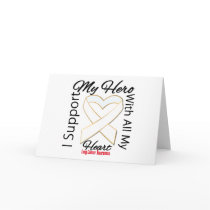 I Support My Hero - Lung Cancer Awareness Greeting Cards
