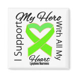 I Support My Hero - Lymphoma Awareness Refrigerator Magnet