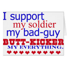 I support my soldier, greeting cards