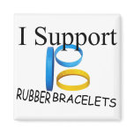 I Support Rubber Bracelets Magnet