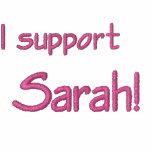 I Support Sarah! Embroidered Ladies Long Sleeve T embroidered shirts