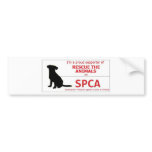 "I Support the SPCA..." bumper stickers